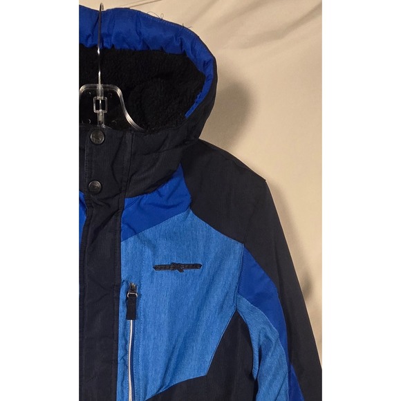 Zero Exposure Youth Ski Snowboard Jacket Blue‎ Black Hooded Winter Size 18/20 - Picture 4 of 14